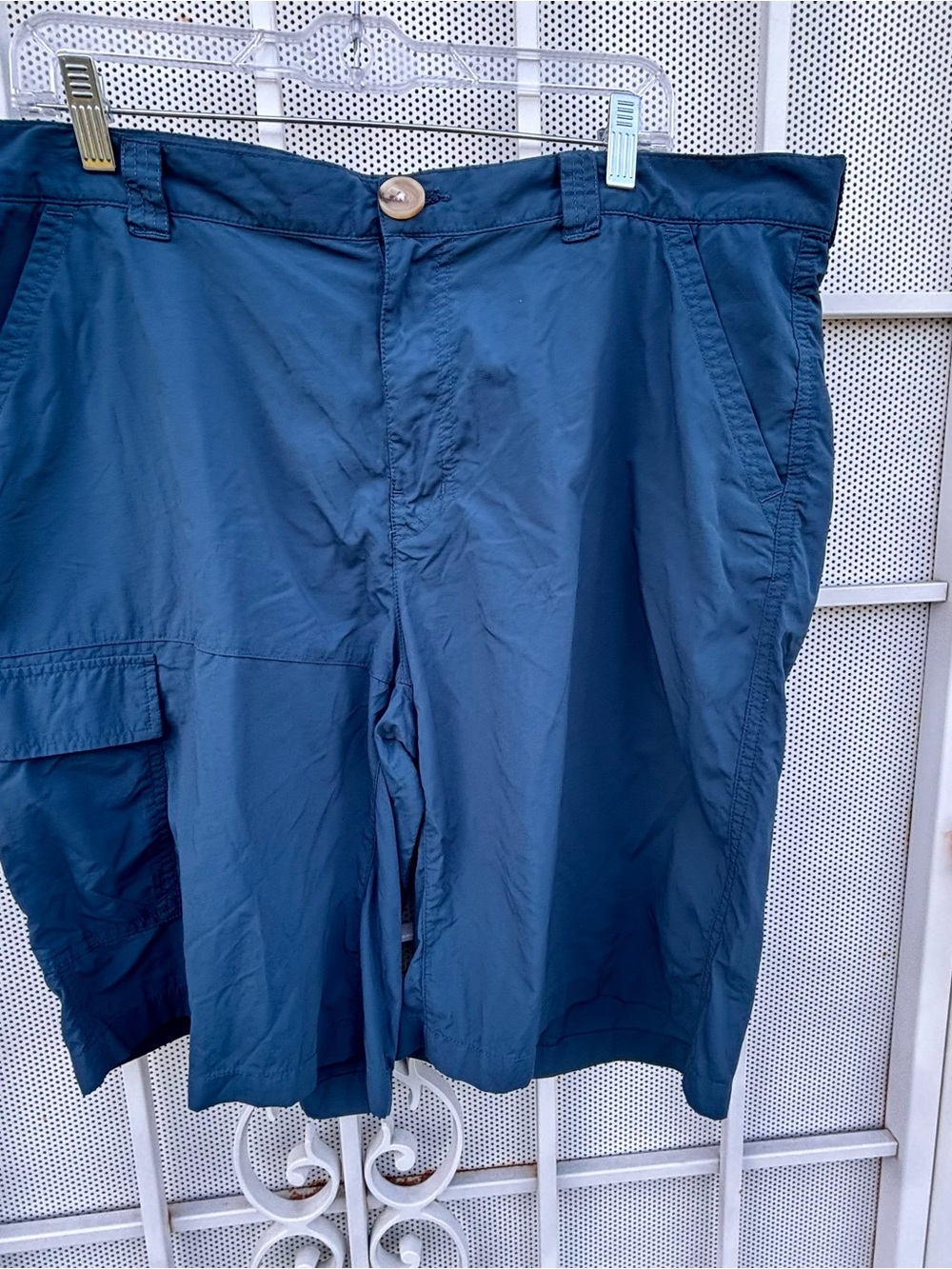 Mens Columbia Cargo nylon blue lightweight Shorts W40XL11